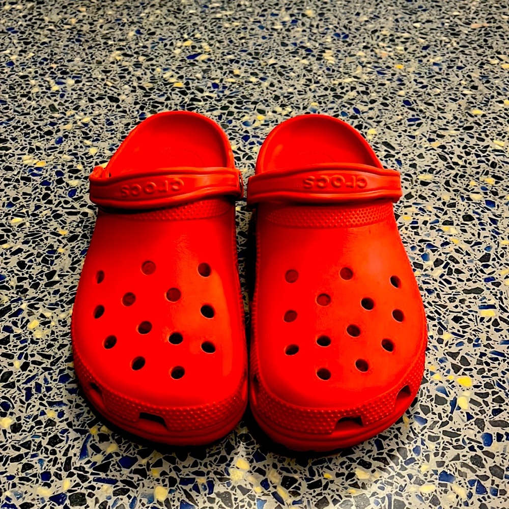 Red crocs